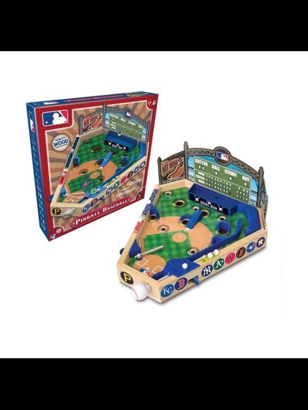 MLB Tabletop Pinball Baseball Game - Blue and Green Accents
